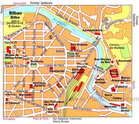 Bilbao Tourism Map Regional | Map of Spain Tourism Region and Topography