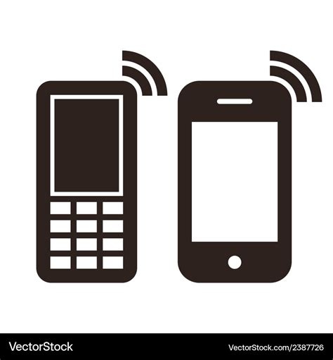 Mobile phone icons Royalty Free Vector Image - VectorStock