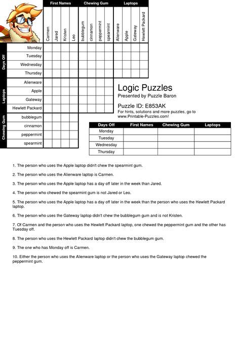 Printable Grid Puzzles - Printable Crossword Puzzles