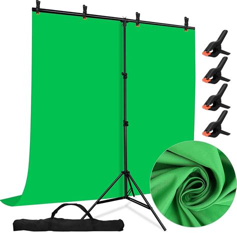 Buy Green Screen Backdrop with Stand Kit, 5.2 X 6.5 FT Chromakey ...