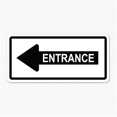 Entrance Arrow Sign | Entrance Sign with Arrow | Sticker Genius