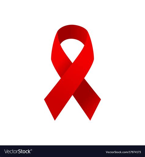 Aids awareness ribbon Royalty Free Vector Image