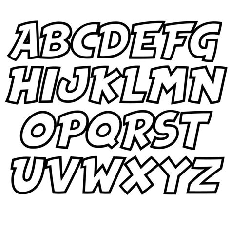 Alphabet Letters to Trace and Cut Out | Block letter fonts, Block ...