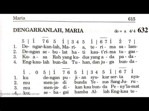 Dengarkanlah, Maria || Puji Syukur No. 632 || Lagu Rohani Katolik ...