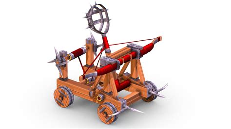 Handpaint Cartoon Medieval Catapult Siege Weapon - Buy Royalty Free 3D model by Oleg Shuldiakov ...