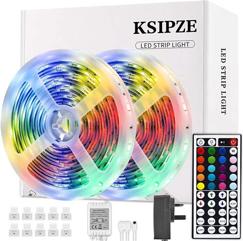 KSIPZE Led Strip Lights 10m RGB Color-Changing Led Lights with 44 Keys ...