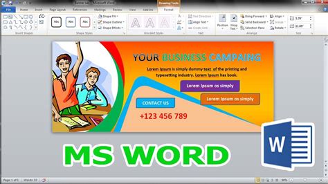 Graphic Tutorial - How To Easily Create a Banner Using Microsoft Word 2010