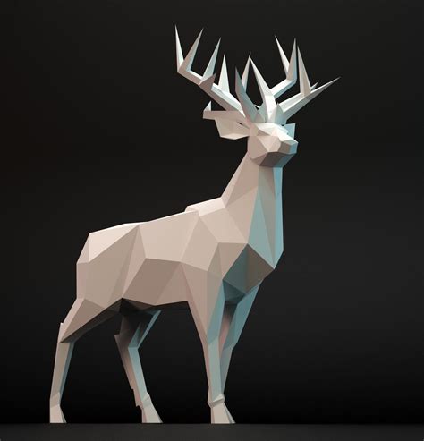 3D model deer lowpoly polygonal VR / AR / low-poly | CGTrader