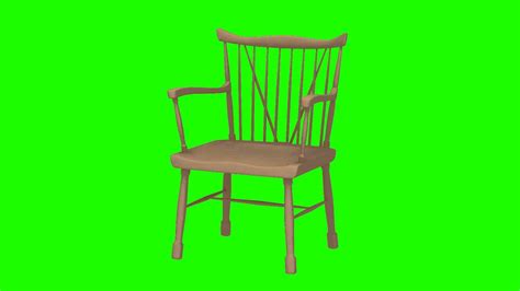 classic wood chair in green screen free stock footage - YouTube