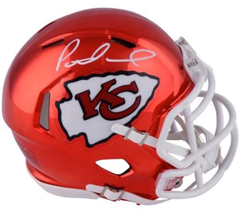 Patrick Mahomes Signed Kansas City Chiefs Chrome Mini Speed Helmet (Fanatics Hologram ...