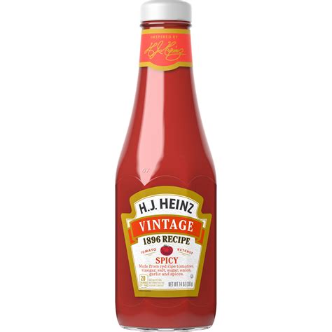 Heinz® H.J. Heinz Vintage 1896 Recipe Spicy Tomato Ketchup, 14 oz Bottle | Heinz®