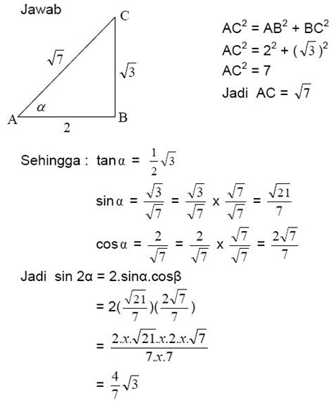 Matematika Itu Gampang: RUMUS TRIGONOMETRI SUDUT GANDA DAN SUDUT TENGAHAN