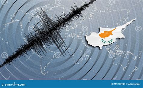 Seismic Activity Earthquake Cyprus Map Stock Illustration - Illustration of concept, earthquake ...