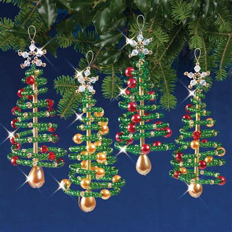 Solid Oak Christmas Trees Ornaments Beading Kit - Walmart.com - Walmart.com