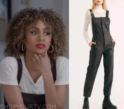 All American: Season 4 Episode 19 Patience's Black Leather Jumpsuit | Shop Your TV