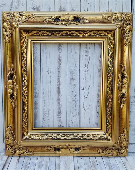 Baroque Victorian Style Frame antique gold wedding