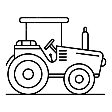 Modern Tractor Clipart Hd PNG, Modern Tractor Icon Outline Vector, Tractor Drawing, Outline ...