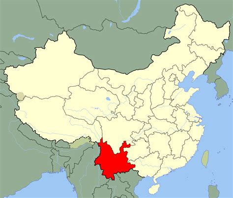 China Yunnan Location Map • Mapsof.net