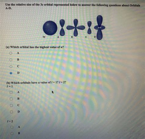 Solved Use the relative size of the 3s orbital represented | Chegg.com