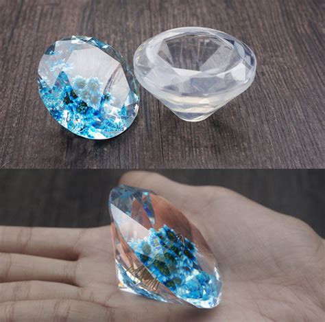 Diamond Shaped Jewel Silicone Mold 65mm | AB Resin - Malaysia Clay Art