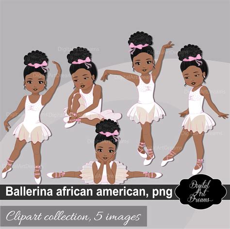 Black Ballerina Printable Clipart Ballerina Black Little ...