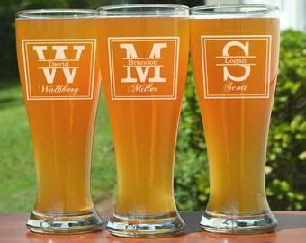 Groomsmen Gift, 6 Personalized Beer Glasses, Custom Engraved Pilsner Glass, Wedding Party Gifts ...