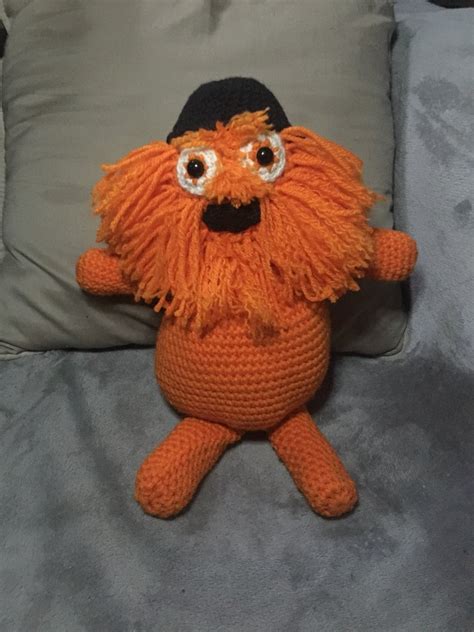 Knitty Gritty Flyers Mascot Crochet Stuffed Toy | Etsy | Cute crochet ...