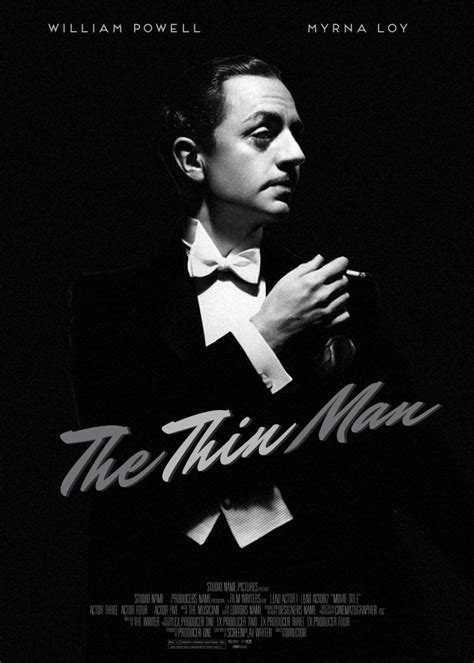 "The Thin Man", 1934 - fan made poster. This is AMAZING. Nick Charles forever ♡ #William Powell ...