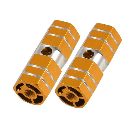 New Pair Yellow Bike Bicycle Foot Pegs Aluminum Alloy 3/8'' Axle MTB ...