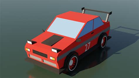 Low poly racing car 3D model Blender 3D model | CGTrader