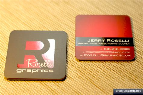 Roselli Graphics Square Business Cards printed at PremiumCards.net ...