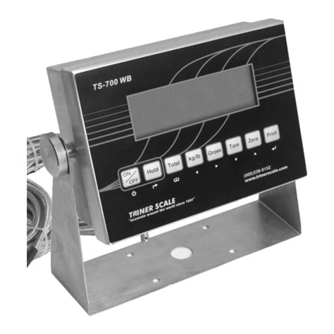 TRINER SCALE TS-700 SERIES CALIBRATION INSTRUCTION Pdf Download | ManualsLib