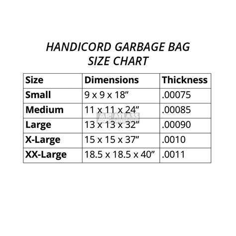 Garbage Bag Sizes In Inches | ubicaciondepersonas.cdmx.gob.mx