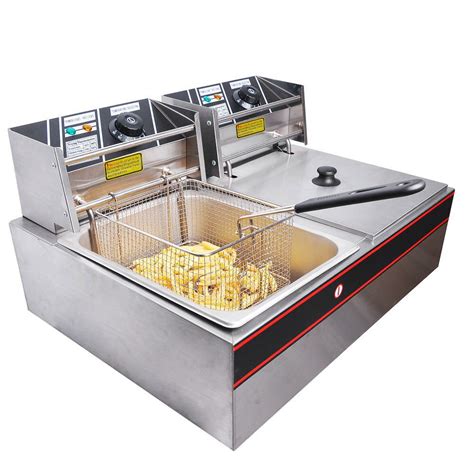 YescomUSA: 12L Electric Dual Tank Deep Fryer 5000W Commercial ...