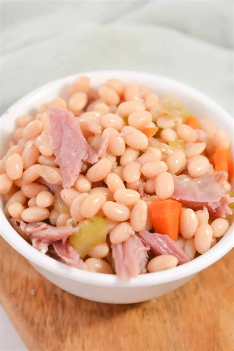 Crockpot Navy Bean and Ham Soup - Sweet Pea's Kitchen