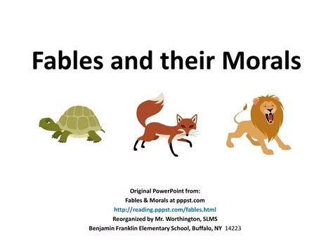 PPT - Fables and their Morals PowerPoint Presentation, free download - ID:3209163