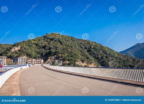 Dam at Swamp Ter River in Sau Reservoir, Catalonia, Spain. Stock Photo ...