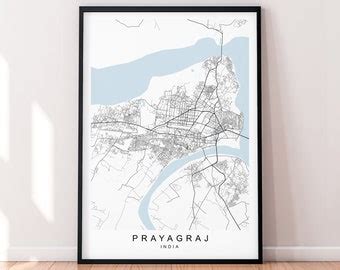 Prayagraj Town Map - Etsy