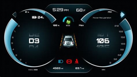 Electric Car Dashboard Concept :: Behance