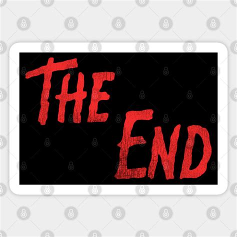 THE END - Retro Horror Movie End Credits - Horror Movies - Sticker ...