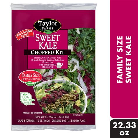 Taylor Farms Family Size Sweet Kale Chopped Salad Kit 22 oz - Walmart ...