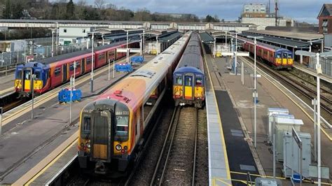 Guildford station grinds to a halt as Aslef driver strike action brings ...