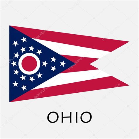 Ohio state flag of America, isolated on white background. Stock Vector Image by ©Jukov #69260485