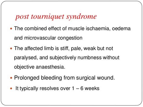 TOURNIQUET AND ITS EFFECTS