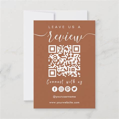 Connect With Us QR Code | Leave Us A Review Script Invitation | Zazzle | Qr code business card ...