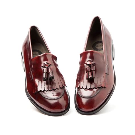 Burgundy Leather Tassel loafers for women Tammi | www.beatnikshoes.com