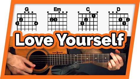 Love Yourself Guitar Tutorial (Justin Bieber) Easy Chords Guitar Lesson - YouTube