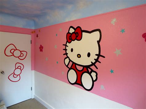 Hello Kitty mural painted in a friends daughters room. #art #hellokitty ...