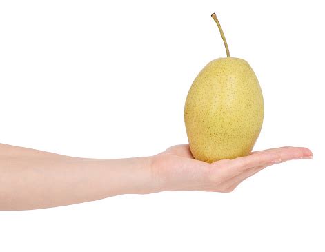 Fruit Hybrid Apple Pear In Hand Stock Photo - Download Image Now - iStock