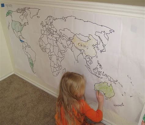 This Little Project: How to Make a Wall Map to Color